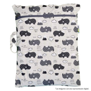 BOLSA IMPERMEABLE ESTAMPADA CHICA PARA PAÑALERA